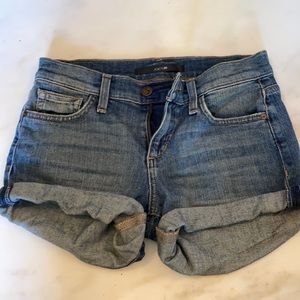 Joe’s rolled up jean shorts